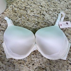 NWT Secret Treasures Lace Trimmed Lifting Plunge Bra Push Up Bra 38DDD 38F